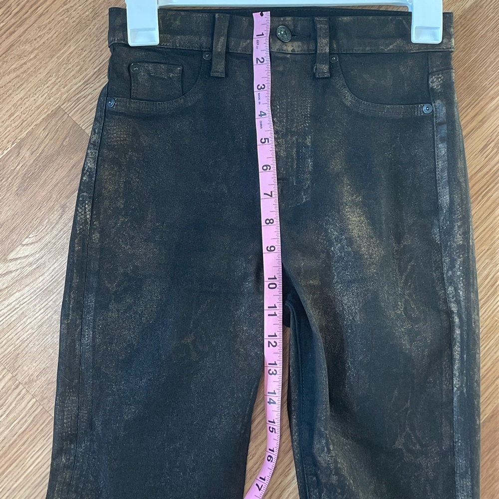 SALE 30% OFF | NWOT 7 For All Mankind Ankle Skinny Jeans Black Marble Foil - Picture 12 of 13